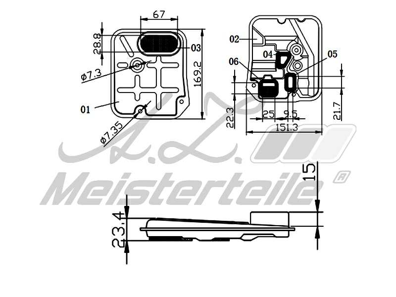 Hydraulikfiltersatz, Automatik